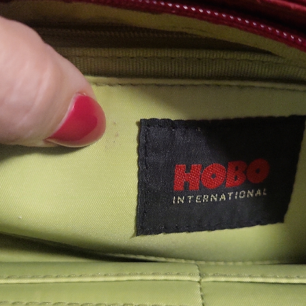 HOBO Rich Red Leather Clutch with Bow Accent - Picture 5 of 5